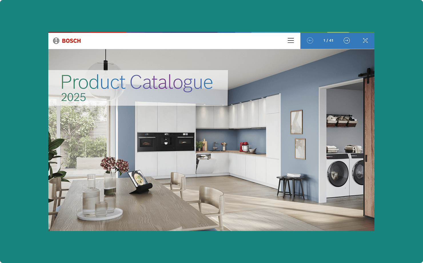 Bosch Ev Aletleri<br>E-Katalog Website Ekran Görüntüsü
